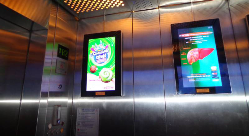 3 lợi ích lớn của quảng cáo LCD trong thang máy